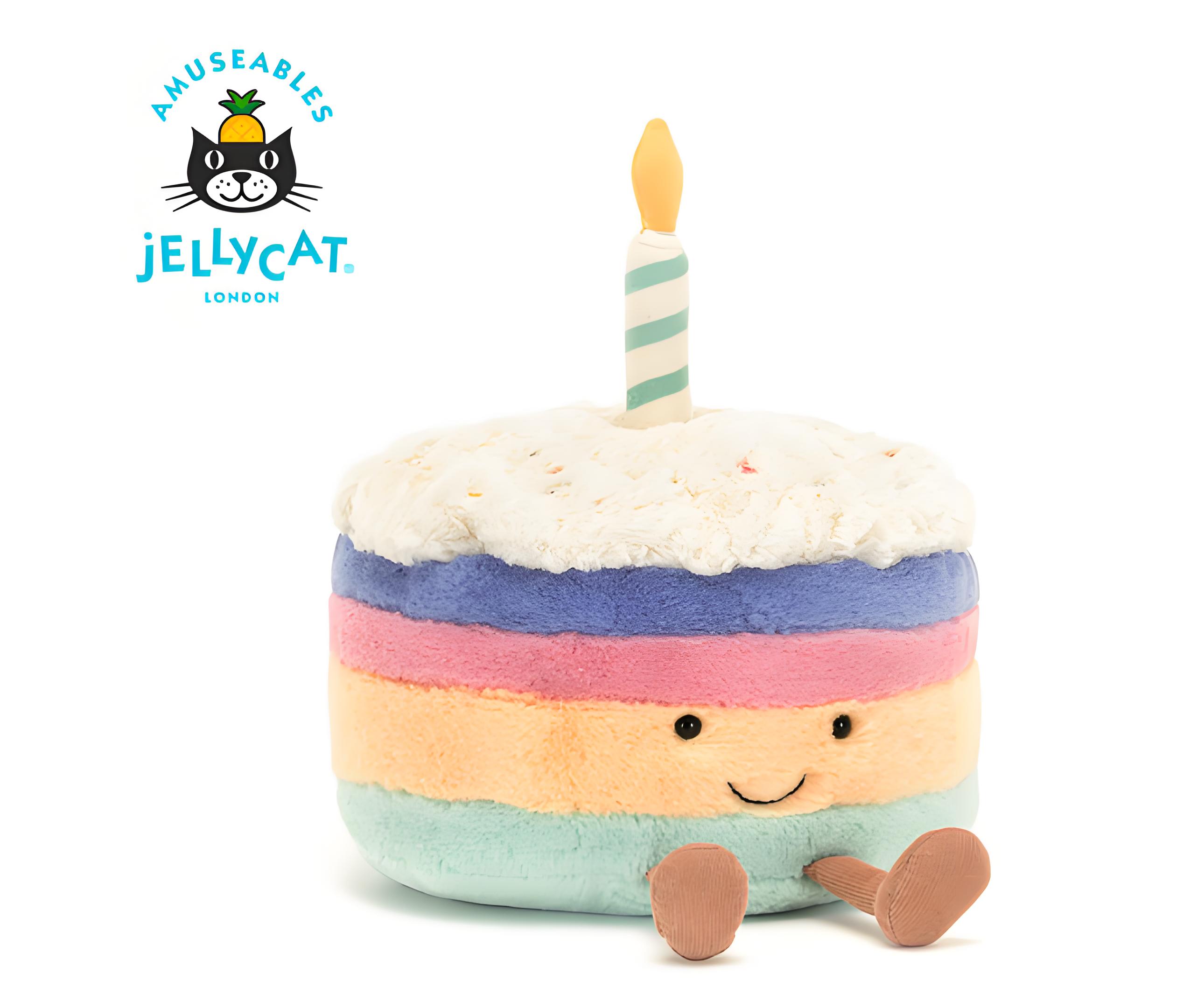 Jellycat彩虹生日蛋糕毛绒玩偶